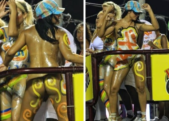 mostrando as bucetas no Carnaval